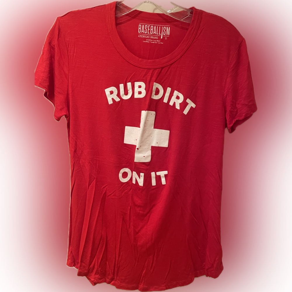 NWOT Baseballism women’s Red Graphic Tee - Short Sleeve